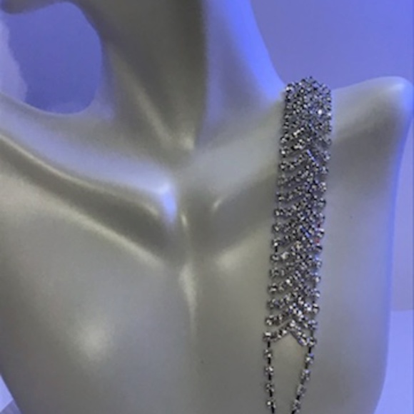 Stunning Sterling Silver Bracelet V‎ Shape CV - Picture 1 of 8